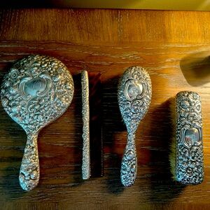 Vintage 1920’s STIEFF 4 piece vanity set STERLING SILVER